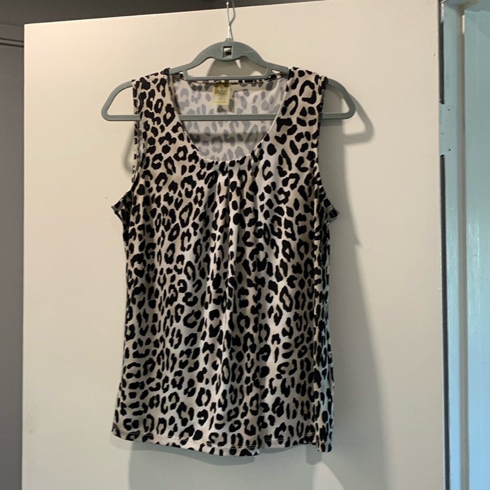 Anne Klein animal print tank top S